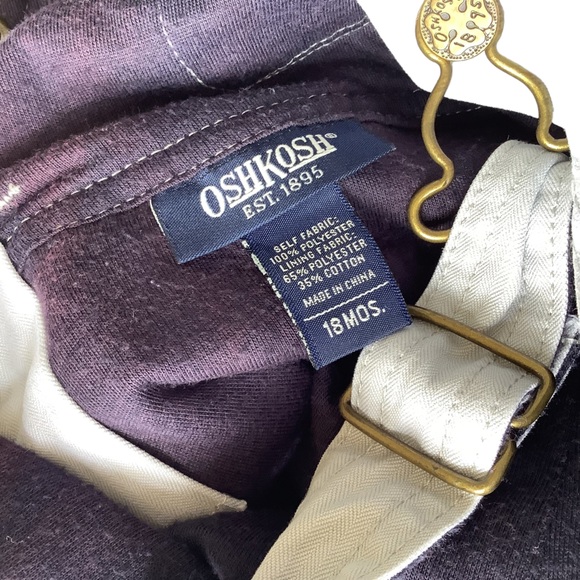 OshKosh B’gosh 2 piece overalls and flannel shirts set. Size 18 months. - Picture 6 of 7